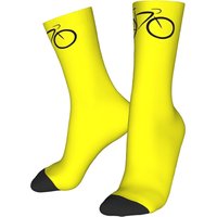 AliExpress Potdemiel Bright Neon Cycling Socks Yellow Socks Bicycle Anti Skid Stockings Men Medium Soft Skateboard Socks Autumn Novelty Socks