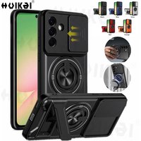 Case for Samsung A56 A17 A07 S25 Ultra S24 Ultra Slide Camera Protection Upright Kickstand Shockproof Back Magnetic Phone Cover
