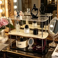 3 Tier Acrylic Coffee Bar Rack, Countertop Mug Storage & Coffee Machine Organizer Mug Display & Coffee Tools Storage