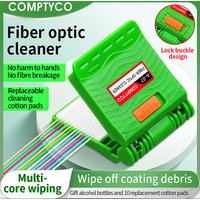 COMPTYCO A-07 Fiber Optic Cleaner Optic Fiber Cleaning Wiping Clip Cleaning Ferramenta With Empty Alcohol Bottles and Spare Algodão