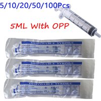 5ml No needle! Hydroponics Plastic Reusable OPP Health Measuring Sampler Nutrient Syringe Tools 5/10/20/50/100Pcs 5ML Syringe