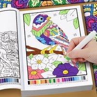 Color by Number for Adults Coloring Book 32 Pages Floral Mandala Design Stress Relief Relaxation Therapy Activity Book