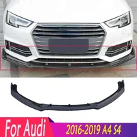 For Audi 2016-2019 A4 S4 B9 8W High Quality Car Front Bumper Lip Spoiler Splitter Diffuser Retrofit A4 TFSI TDI S4 Body Kits