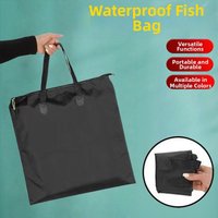 1pc Fish Net Bag 38/45/50/55cm Oxford Cloth Portable Multi-functional Storage Handlebag For Easy Carrying Fishing Gear