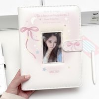 1pc High Quality PU Photo Card Binder A5 Bow Star Patterns Photo Album Loose-leaf Collectible Album Collectibles