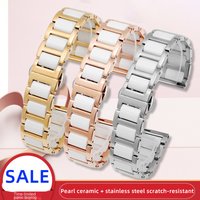 Ceramic metal strap 12mm 14mm 15mm 16mm 18mm 20mm 22mm Ceramic band For men's women's white black gold rose gold bracelet +tools