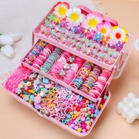 Flower High Elastic Hair Accessories Set No Hurt Hair Colorful Girls Hair Bands Hair Ties Girls Children