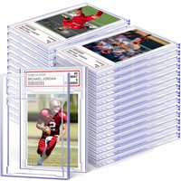 Card Case Holder For Trading Cards Acrylic Graded Slab Baseball Protectors With Label Position Fit Sports Game Standard Cards