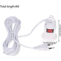EU Plug 4M E27 Lamp Holder Cable With Switch Suspended Pendant Light Socket for LED Bulb