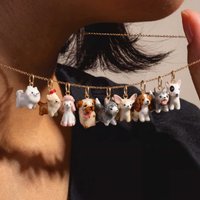 Adorable Cartoon Dog Necklace Dachshund Chihuahua Corgi Pendant Stainless Steel for Women Girls Pet Lover Gift Jewelry