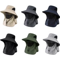Summer Sun Hats UV Protection Neck Flap Fisherman Hat Outdoor Hunting Fishing Cap for Men Women Hiking Camping Visor Bucket Hat