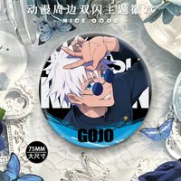 Anime Badge Pin Jujutsu Kaisen Gojo Satoru Yuji Itadori Megumi Fushiguro Double Flash Brooch Gift Merchandise Cosplay