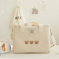 Multifunctional Mother Baby Bag Diaper Bags Waterproof Bear Embroidery Thermal Insulation Mommy Bag Fashion Food Storage Bags