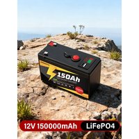 AliExpress POWORTH 12V 150000mAh Lithium LiFePO4 Deep Cycle Battery, 4000+ Cycles Rechargeable Battery, Lithium Iron Phosphate for Solar/Wind Power