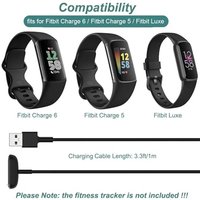 For Fitbit Charge 6/ Fitbit Charge 5/ Fitbit Luxe Charger USB Charger Smart watch Charging Cable Replacement Charger 3.3ft