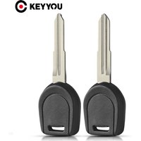 KEYYOU 10PCS Transponder Car Key Case for Mitsubishi Colt Outlander Mirage Pajero No Chip MIT11 MIT8 Blade