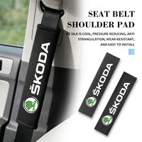 For Skoda Car Seat Belt Shoulder Protector Cover Safety Belt Padding Pad Mat Octavia A5 A7 RS Fabia Superb Rapid Karoq