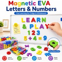 Magnetic EVA Letters Numbers Set Colorful Fridge Magnets Alphabet Math Symbols for Whiteboard Kids Learning Educational Toy