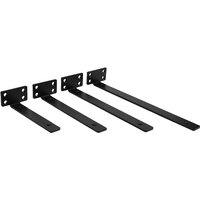 NEW 1 Set Heavy Duty Cast Iron Shelves Brackets Floating Shelf Brackets 4MM Thicked Invisible L Brackets For Shelves Support