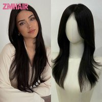 Silk Base Full Lace Wig with PU Front Real Remy Human Hair Wig for Women Natural Black Silk Top Glueless Wig Summer Breathable
