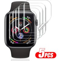 Film de protection d'écran pour Apple Watch 8 7 6 SE 5 4 3, 5 pièces/lot, protection complète pour série IWatch 38mm 42mm 45mm 41mm 40mm 44mm