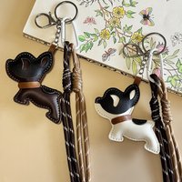 1 Piece Leather French Bulldog Tassel Keychain, Made of Pu Leather, Suitable for Various Types of Bag Charms, Car Keychain Accessories, Car Hanging Ornaments, Ideal Gift for Women, Couple's Gift