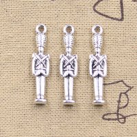 20pcs Charms Soldier Guard 31x7mm Tibetan Silver Color Pendants Antique Jewelry Making DIY Handmade Craft