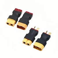 2pcs XT60 Male Plug to Dean T Male/T Female Plug to XT60 Female Adapter For RC Helicopter Quadcopter LiPo Battery Plug Connector