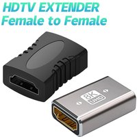 1-6PCS 4K HDTV Extender Female To Female Converter HD 1080 Extension Cable Cord Adapter For Monitor Display Laptop