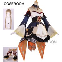 Anime Game GenshinImpact Marionette Sandrone Cosplay Costume Wig Shoes Outfits Women Halloween Carnival Role Play Uniform Dress