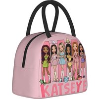 Katseye Kpop Idol Insulated Lunch Bag Cooler Bag Reusable,Meal Container Cartoon Girl Group Lunch Box Tote Girl Boy College