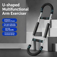 U-Shape Arm Builder with 2-Speed Adjustment Non-slip Foam Grip for Upper Body Strength Training and Fitness Exercise