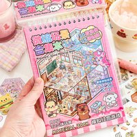 Mr.Paper Miniature Scene Sticker Book, 3D Diorama Decals for DIY Dollhouse Collage, Journal Scrapbooking Craft Supplies