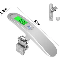 Portable Scale Digital LCD Display 110lb/50kg Electronic Luggage Hanging Suitcase Travel Weighs Baggage Fishing Scale with Hook