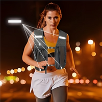 Outdoor Sports Running Vest Backpack Waterproof Breathable Cycling Vest Lightweight Phone Water Bottle Holder Storage Chest Pack