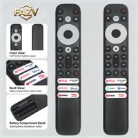 FAZV Voice Remote for TCL RC902V FMR1/FMR2 65/75R635 50P725G 65P735K 75H720 65X925 32/40S330 8K QLED Android Smart TV