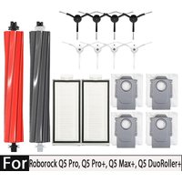 Roborock Q5 Max+ & Q5 DuoRoller+ Vacuum Cleaner Replacement Parts Set - Main Brush Roll Dust Bag Side Brushes HEPA Filter