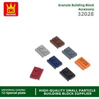 Wange 224Pcs/Lot 32028 Plate 1X2 With Slide Building Blocks MOC Special Accessories Compatible with Brick Children Toys Gift