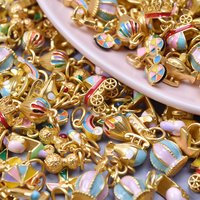 AliExpress NONE 3/12Pcs Kawaii Cute Carriage Vehicle Tool Bicycle Plane Bedels Wholesale Assorted Enamel Travel Hot-air Balloon Umbrella Pendant