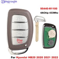 jingyuqin 95440-R1100 Car Remote Control Key For Hyundai HB20 2020 2021 2022 4A Chip 433MHz Proximity Smart Key
