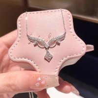 Sweet style High quality silver 925 studded diamond star necklace classics exquisite collar chain wedding fine jewelry