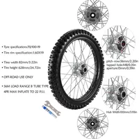 19inch 70/100-19 Front Wheel Rim Tyres Tire for XR50 XR80 CRF50 CRF70 50cc-125cc CRF Pit Dirt Bike