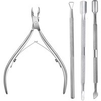 Professional Cuticle Trimmer with Dual End Pusher Nail Nipper Stainless Steel Manicure Tools for Salon & Home Use