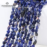 6-8mm Natural Stone Blue Sodalite Irregular Beads Loose Spacer Minerals Bead for Jewelry Making Diy Necklace Bracelet 15 Inch
