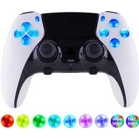 eXtremeRate Multi-Colors RGB Luminated D-pad Action Create Option Home Face Buttons D&F LED Kit for ps5 Edge Controller