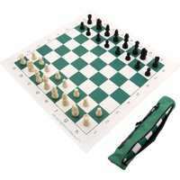 Chess Set PU Leather Chess Sets Travel Folding Board Games Parent Child Interactive Educational Toys Desktop Puzzle Board Game F
