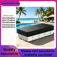 Rectangular Pool Cover | Uv-Resistant Above-Ground Pool Protector | Windproof Buckle Design Solar Thermal Cover
