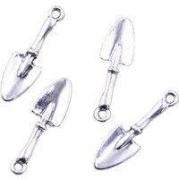20pcs Charms Tools Shovel Spade 30x9mm Antique Silver Color Pendants Making DIY Handmade Tibetan Finding Jewelry