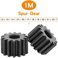 Spur Gear 1M-12T/13T/14T/15T/16T/17T/18T/19T/20T/21T/22T SC45# Carbon Steel Blackening Cylindrical Gear Transmission Accessories