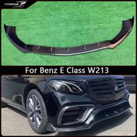 For Mercedes Benz E Class W213 E63 E63S Carbon Fiber Front Lip Car Front Bumper Diffuser Chin Spoiler Car Accessories body kit